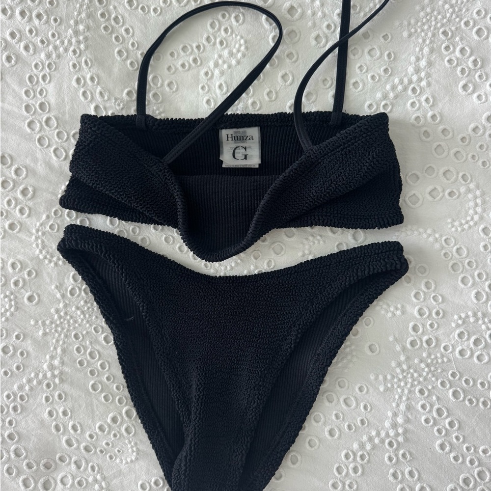 Hunza G Textured Black Bikini